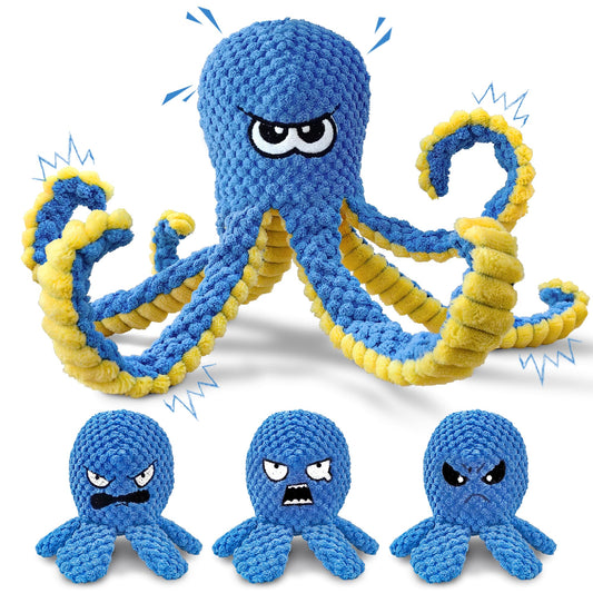 4-Piece Octopus Hide & Seek Dog Toy Set