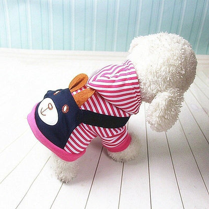 Striped Dog Hoodie Winter Outfit – photo 6