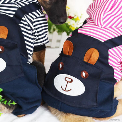 Striped Dog Hoodie Winter Outfit – photo 4