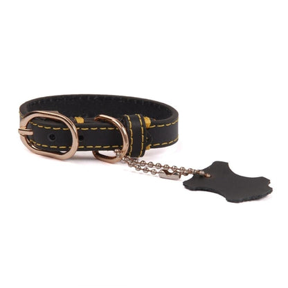 Classic Leather Dog Collar with Hangtag – photo 7